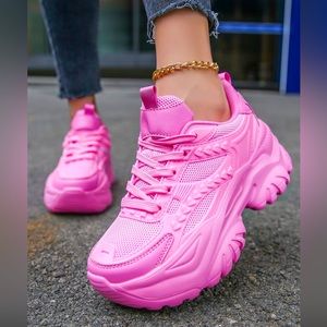 Pink sneakers